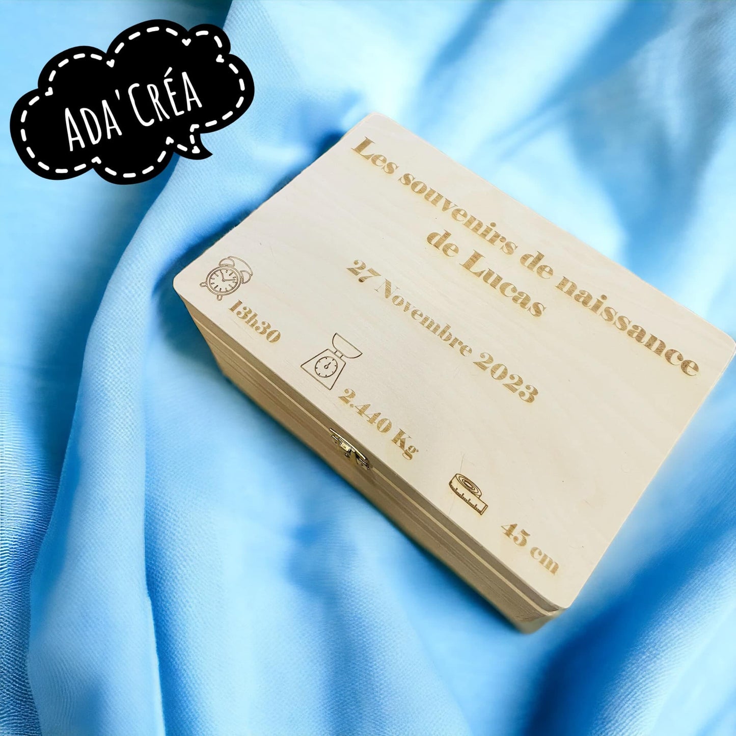 Boîte souvenirs de naissance personnalisable