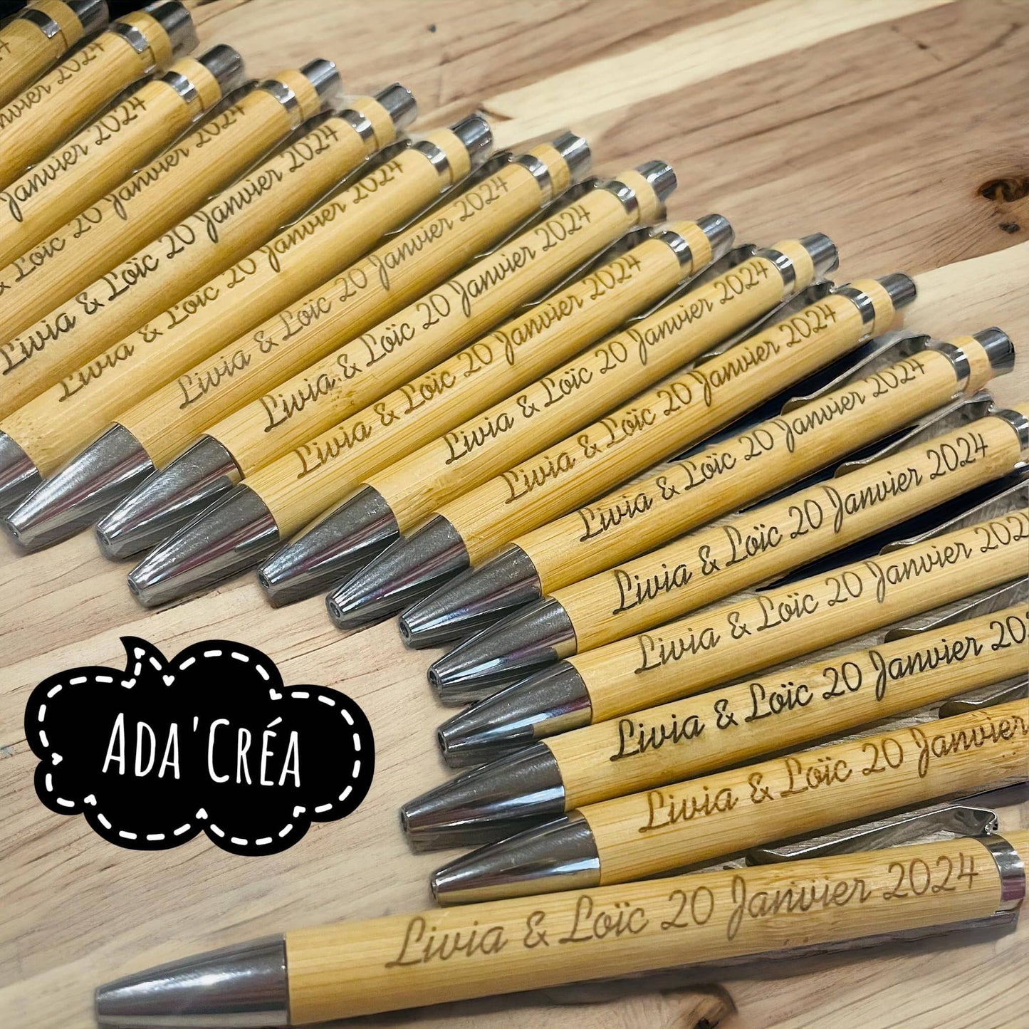 Bics en bois personnalisables