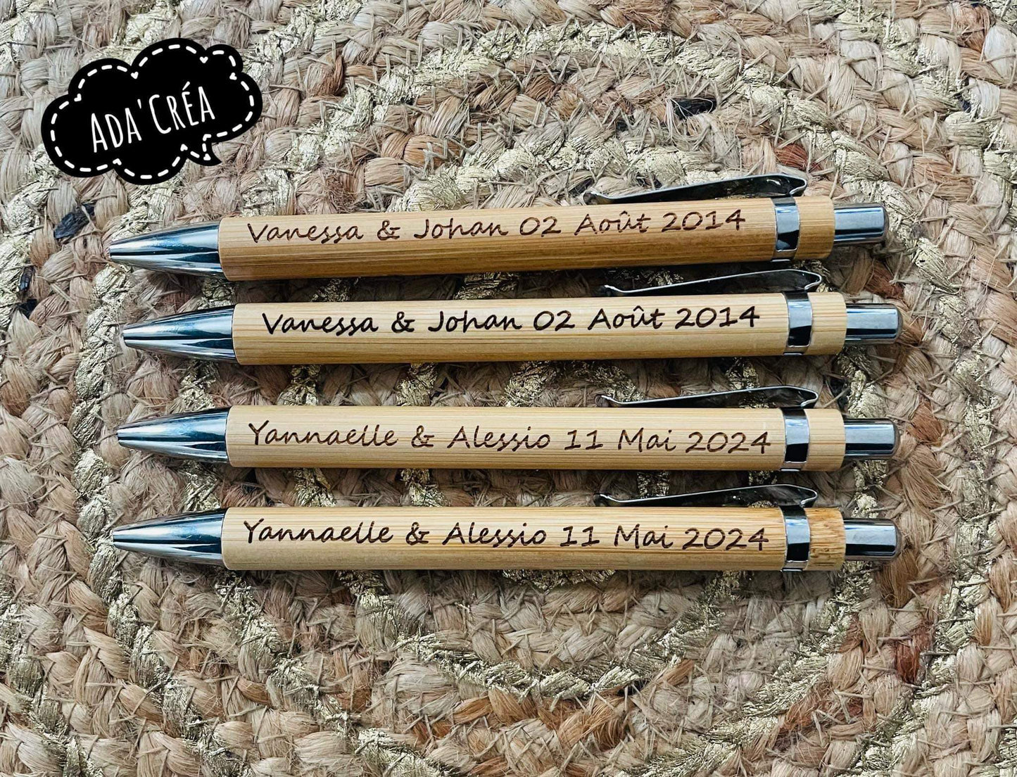Bics en bois personnalisables