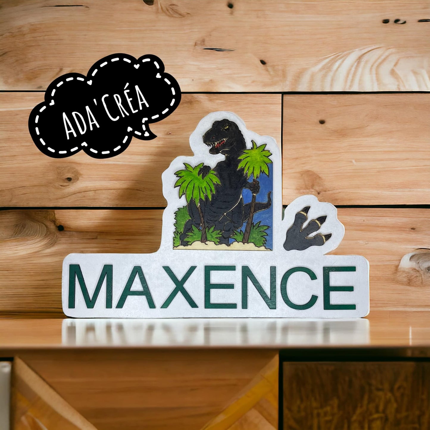 Prénom en bois personnalisable à thème