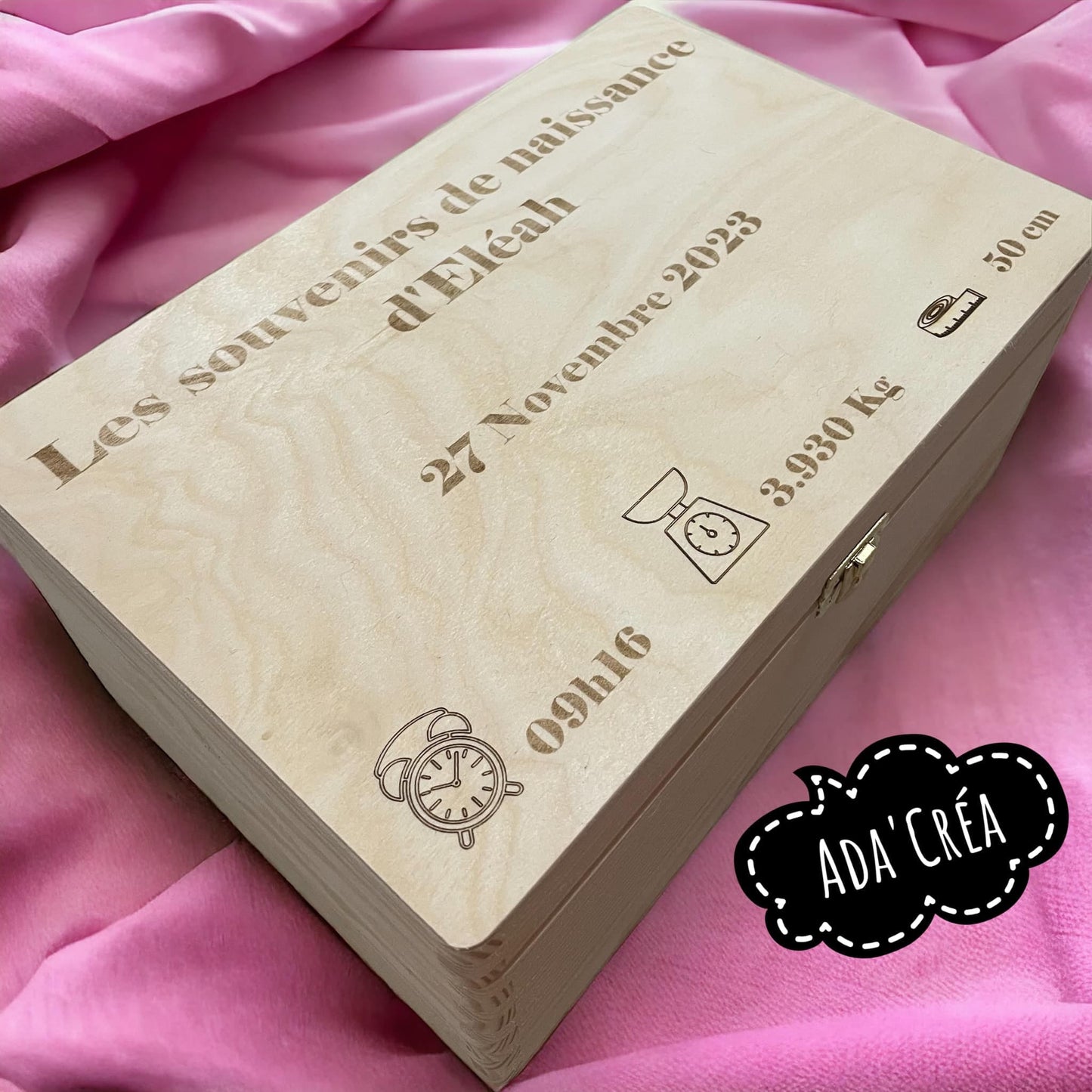 Boîte souvenirs de naissance personnalisable