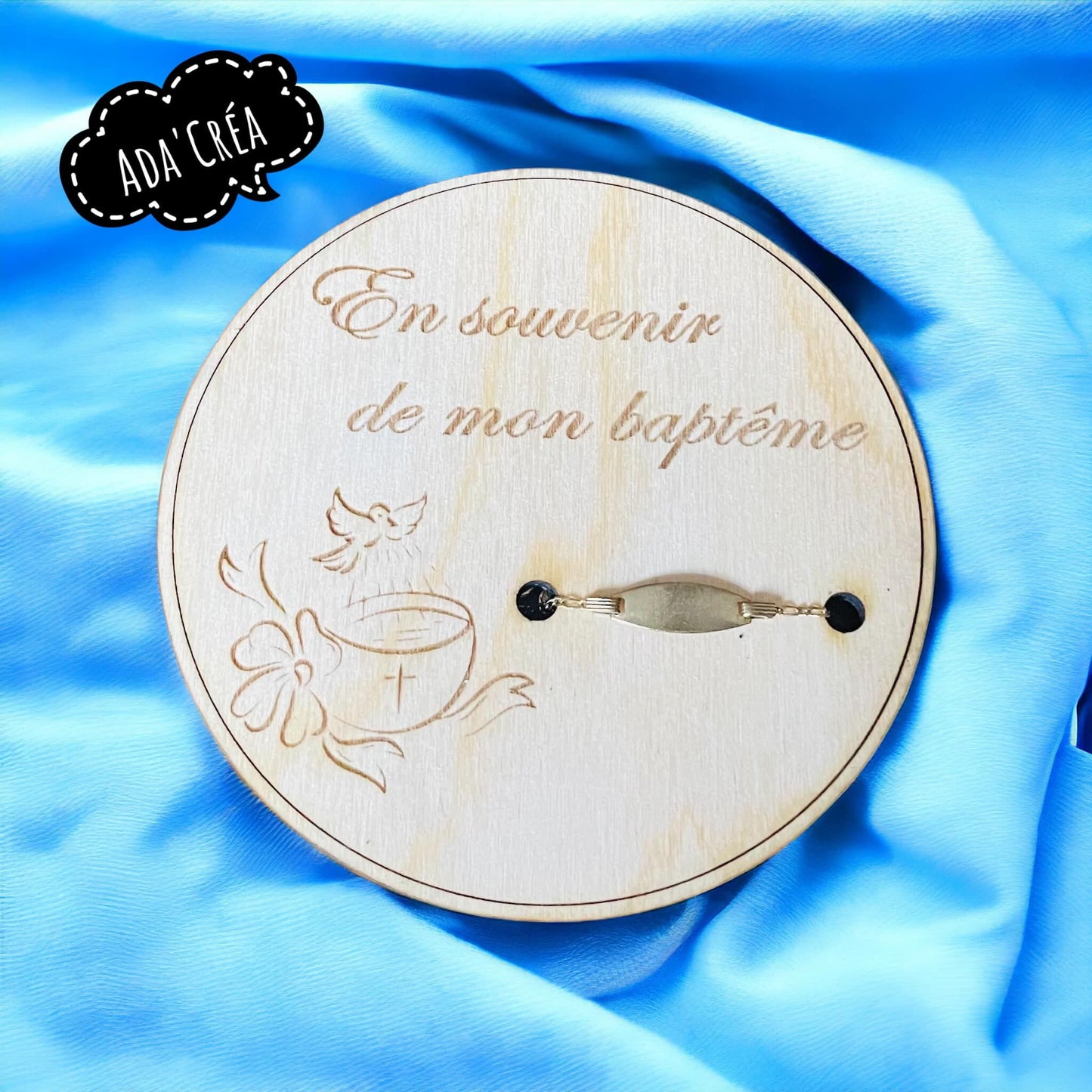 Plaque "En souvenir de mon baptême"