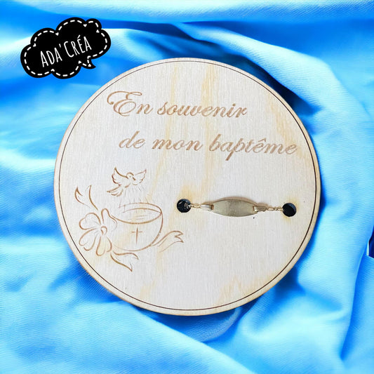 Plaque "En souvenir de mon baptême"