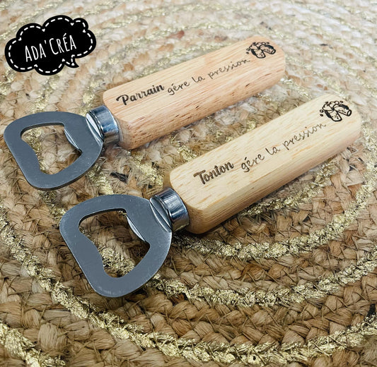 Ouvre-bouteilles en bois personnalisables