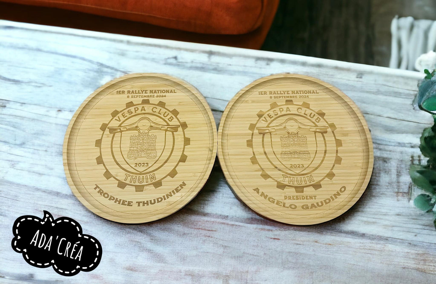 Assiettes en bambou personnalisées