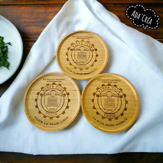 Assiettes en bambou personnalisées