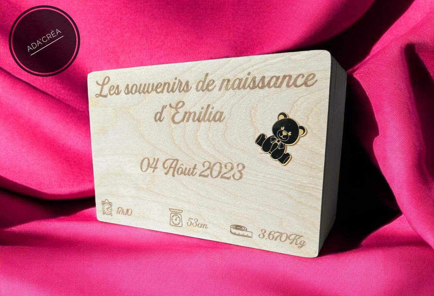 Boîte souvenirs de naissance personnalisable