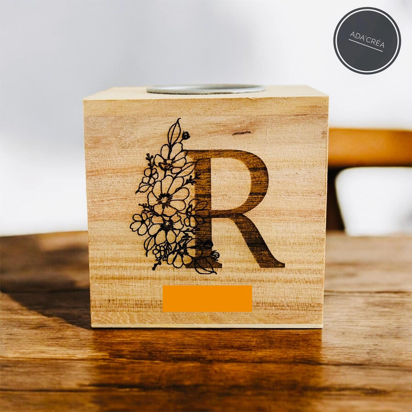 Bougeoirs en bois personnalisables