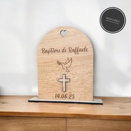 Support décoratif "Baptême"