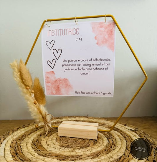 Composition hexagonale personnalisable avec fleurs séchées