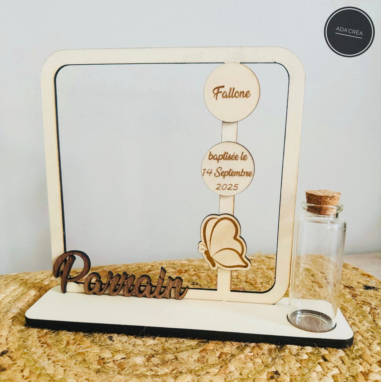 Support photo en bois personnalisable - Thème au choix