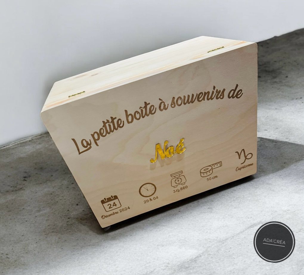 Boîte "En souvenir de ma naissance"