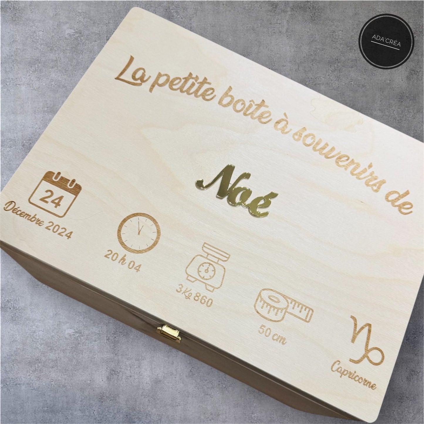 Boîte "En souvenir de ma naissance"