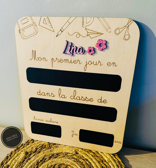 Panneau rentrée scolaire "Ardoise"